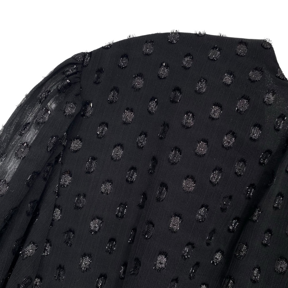 Ramy Brook Rora Clip Dot Metallic Black Maxi Dress - Picture 15 of 16